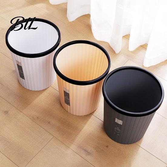 Portable Trash Bin 2PCS Garbage Can with Pressure Ring Design Waste Large Capacity Strong Load for Home Bedroom Bathroom Kitchen Durable