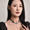 Minba Niche Sweet Cool Babes Choker Spider Web Neck Chain Street Hip Hop Ins Short Leather Necklace Female