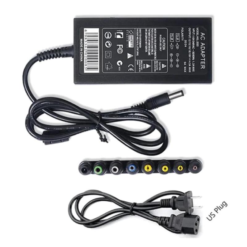 

Universal Power Adapter 96W 12V To 24V Adjustable Charger Set DC 5.5x2.1mm 8 Plugs