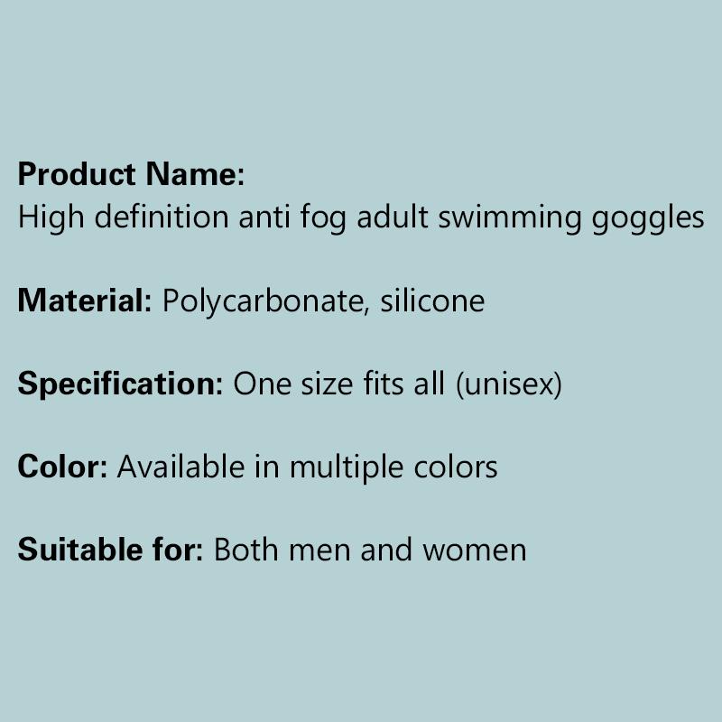 Popular Online Waterproof And Anti Fog Large Frame Professional Diving Goggles, Adult Swimming Goggles