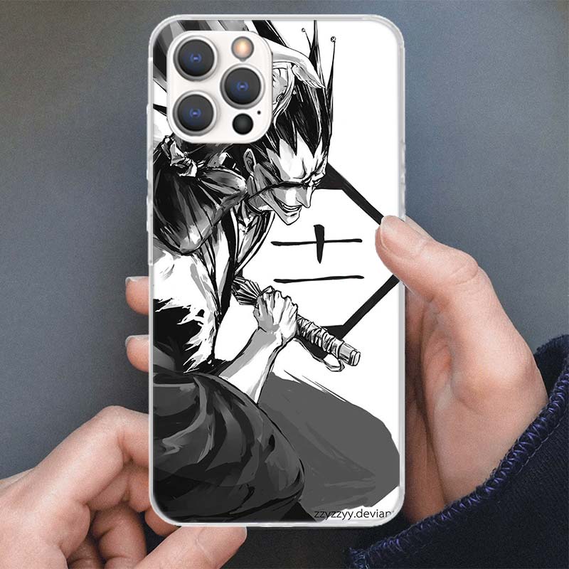 Ichigo Kenpachi Bleach Anime Phone Case For iPhone 17 16 15 14 13 12 11 Pro Max Mini Plus Air 7 SE 8 Soft Silicone Print Shell F