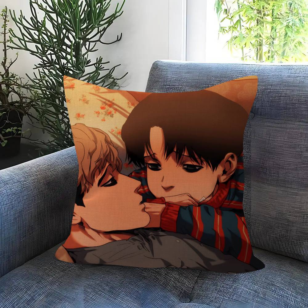 Korean Manga Killing Stalking Vintage Pillow Cover For Bedroom Room And Living Room Sofa Decorative Cushion Cover