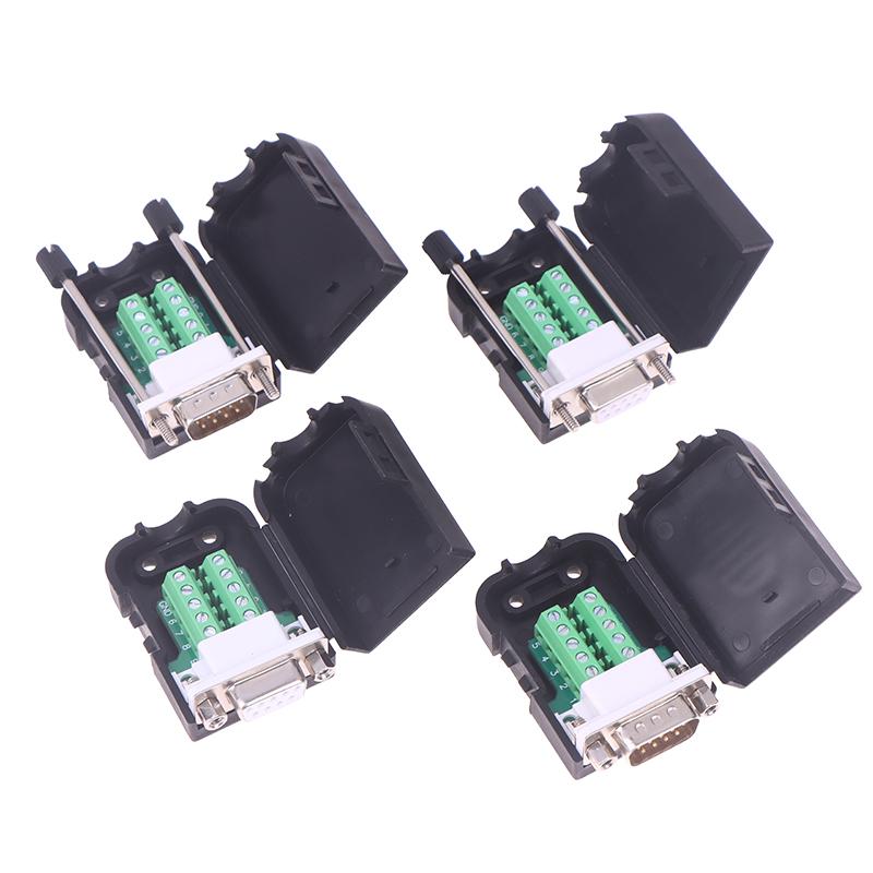 Db9 Serial Adapter Rs232/485/422 Connector Male Female 9 Pin Breakout Terminals Com Connector 21-24 Awg Wire Solderless