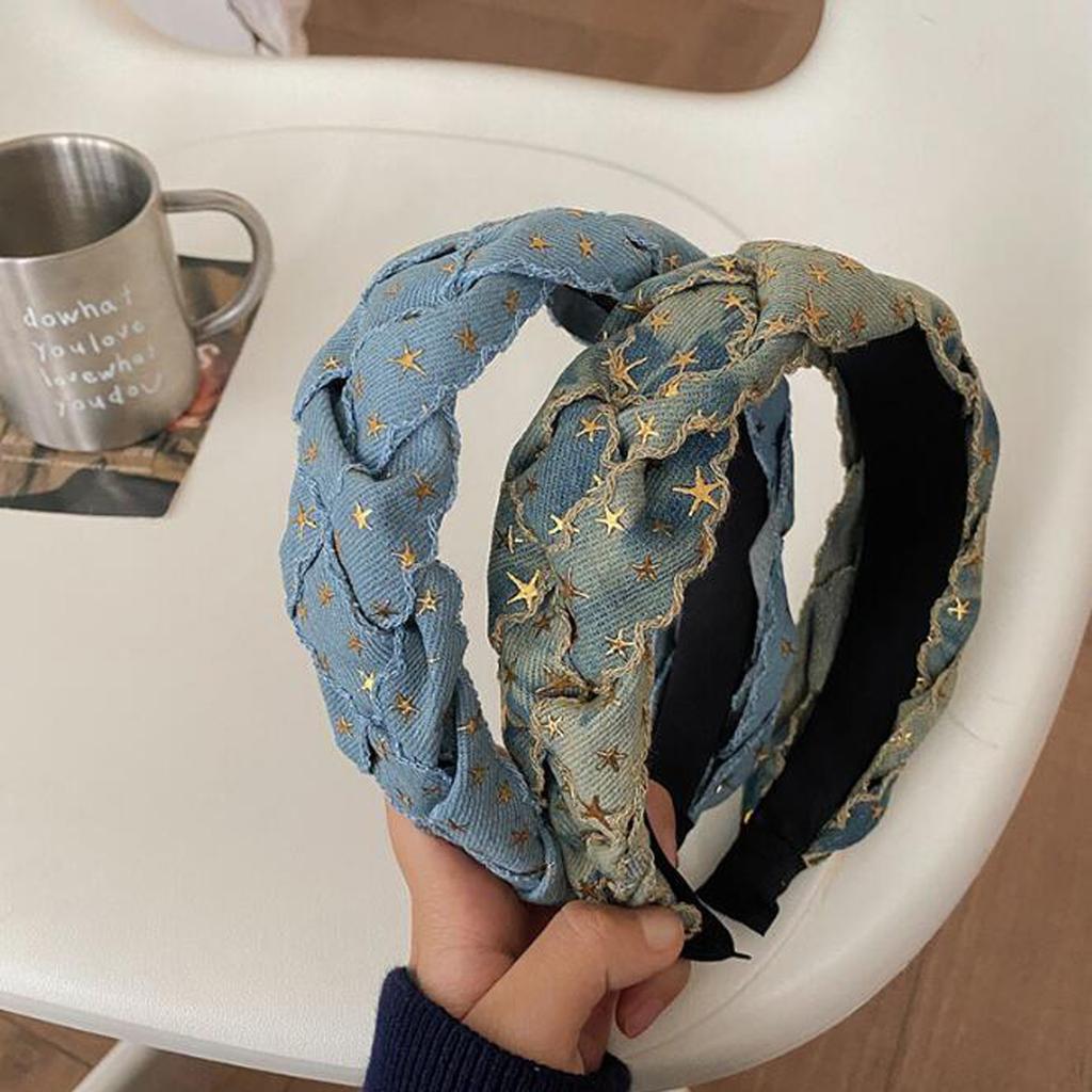 PROLY New Fashion Headband For Women Handmade Braided Turban Stars Braided Headwear For Adult Hair Accessories