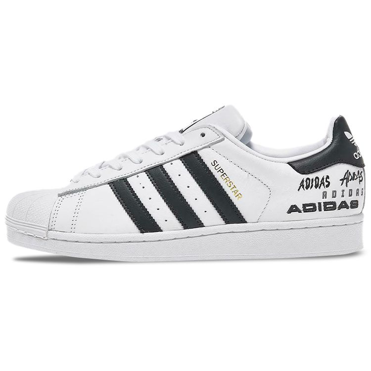 Adidas Originals Superstar Low Top Sneakers Women Sneakers Black White Gold EH1214