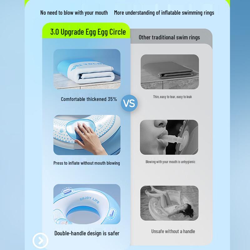 Datangyu Inflatable Swimming Ring with Dual Handles