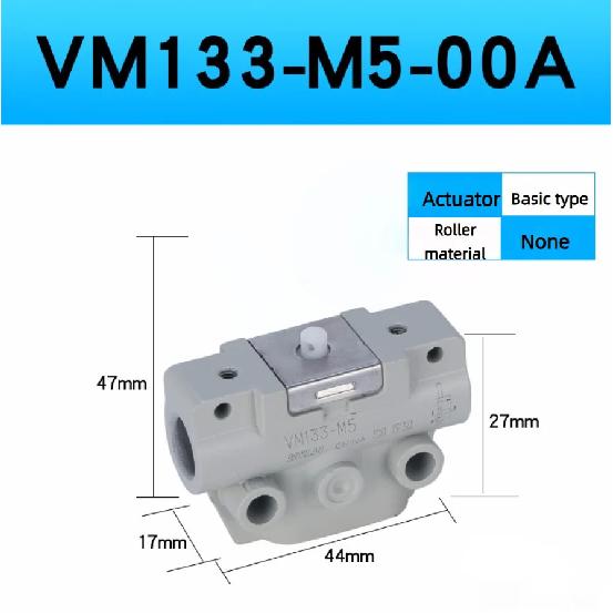 Pneumatischer Schalter Zwei-Positionen Drei-Wege Mechanisches Ventil Rollen Handbetätigte Ventile VM131-01-01A