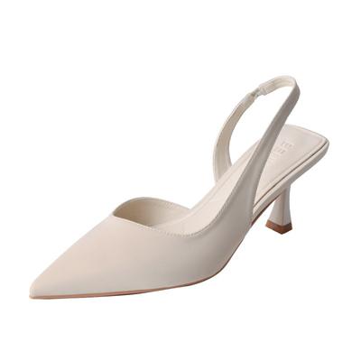 Spring and Summer New Temperament High Heels Women's Thin Heels Pointed Sandals Bag Head Back Strap Solid Color