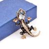 Creative Lizard Brooches For Women Fashion Animal Brooch Pins Shining Zircon Brooch Clothes Jewelry Gift MYY