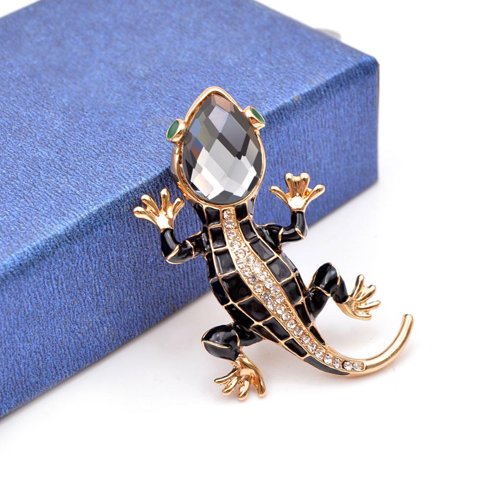 Creative Lizard Brooches For Women Fashion Animal Brooch Pins Shining Zircon Brooch Clothes Jewelry Gift MYY