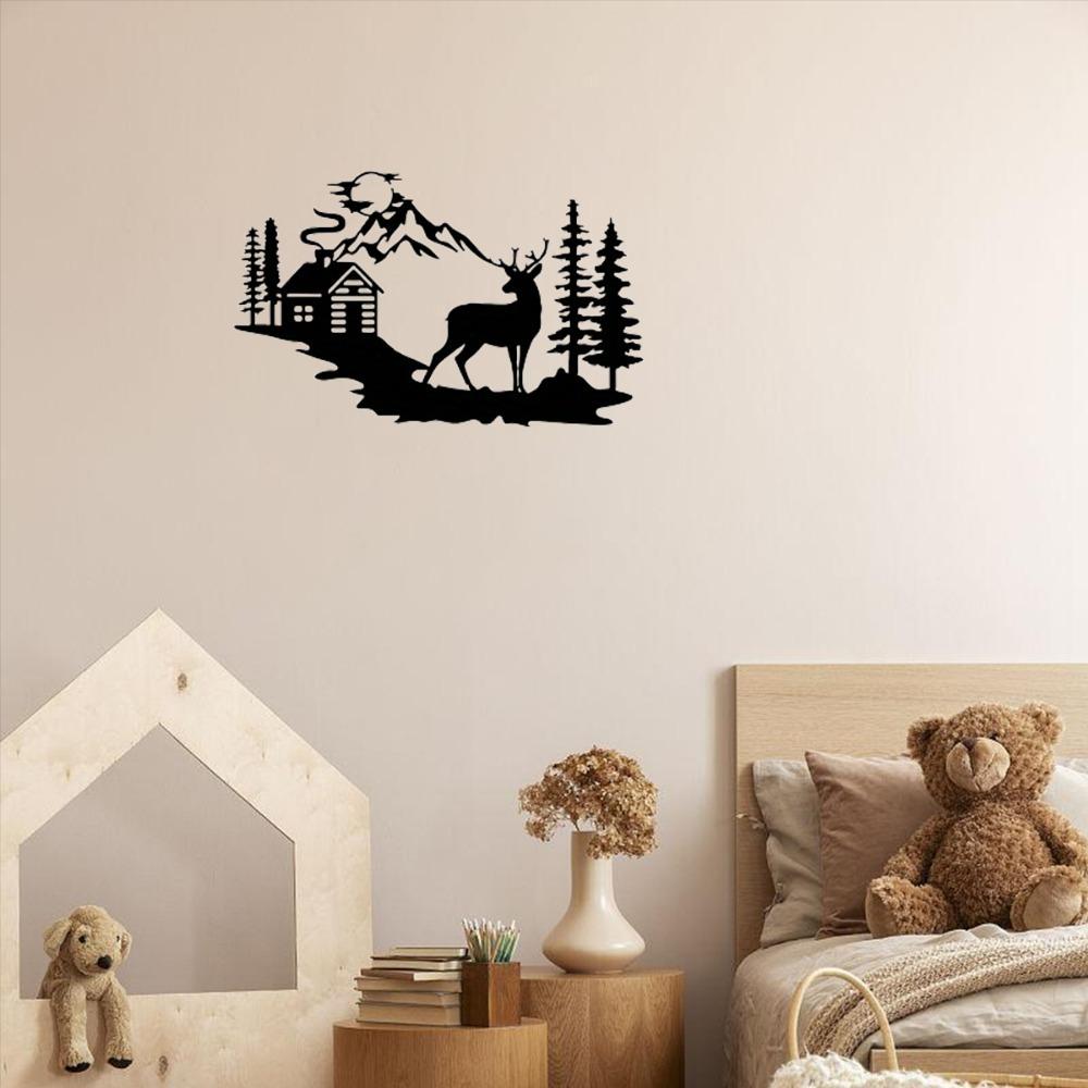 Metal Craft Forest Fawn Wall Art Decor Home Interior Wildlife Sculpture