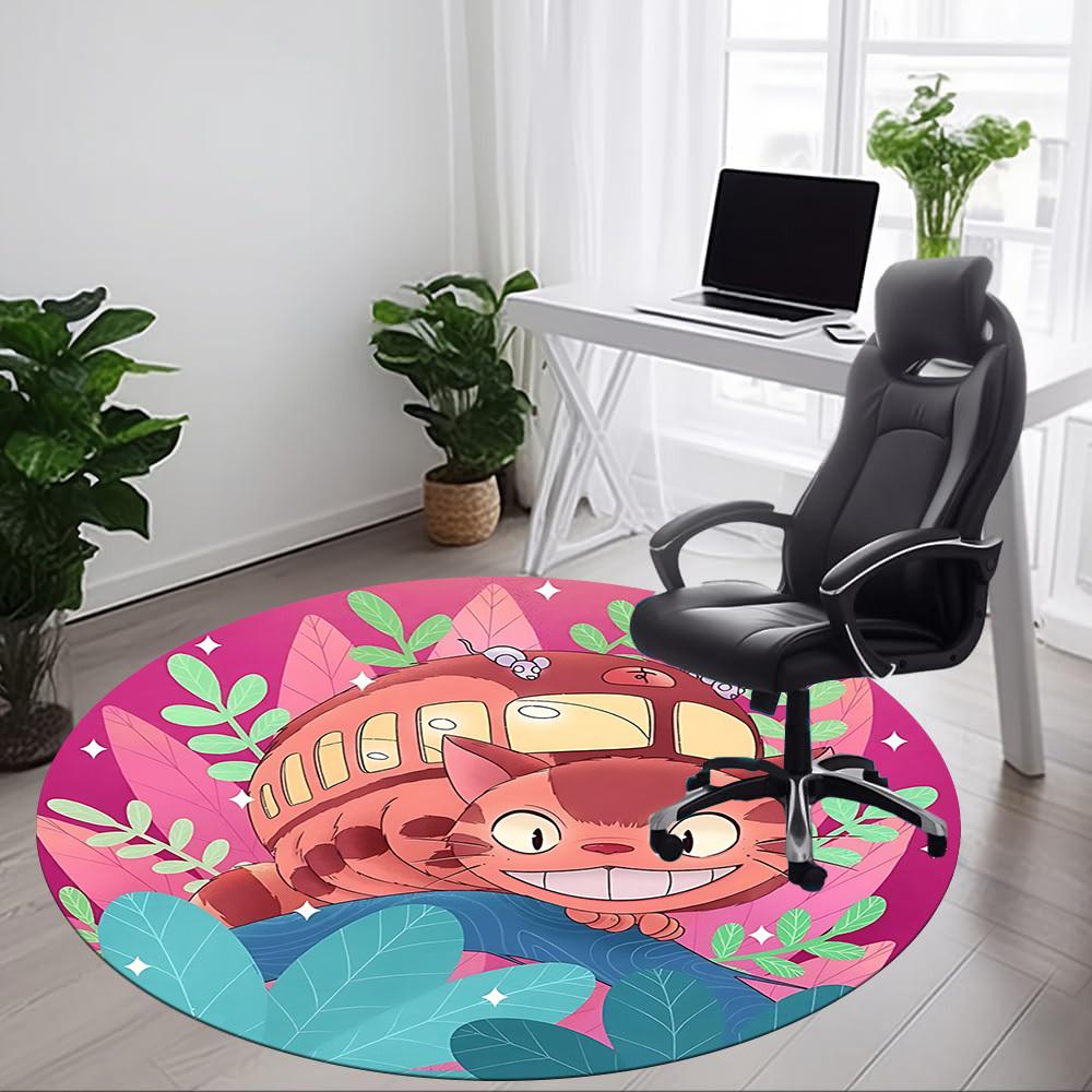 Cat Bus Spirited Away Office Round Area Rug,  Under Office Chairs Bedroom Living Room Home Decor a0908184