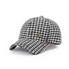 Women's Autumn/Winter Houndstooth Plaid Baseball Cap - Korean Style Fashion, Casual, Versatile, Outdoor Warm Hat.