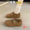 Retro Flat-soled Women's Shoes Autumn and Winter New Single Shoes Versatile Soft-soled Women