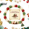 North Star Wrist Decoration Christmas Bracelets for Women Beaded Charm Stretch Bracelet with Card Holiday Jewelry Gift Stocking Stuffers,