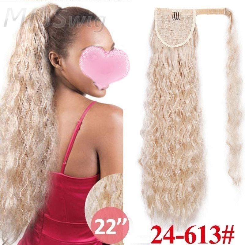 

Довгий хвіст із синтетичного волосся, намотування на нарощене волосся із затискачем