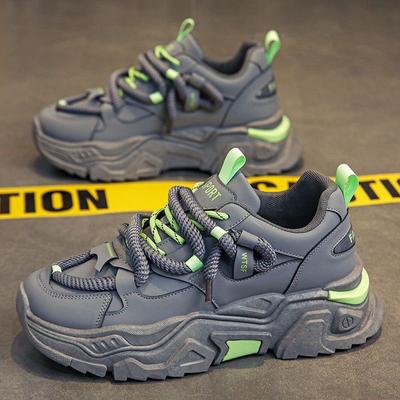 Sapatos masculinos da moda, tênis de plataforma da moda para homens, sapatos vulcanizados com cadarço, tênis de corrida esportivos de grife, Zapatillas Hombre