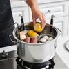 Stainless Steel Cooker Insert Set with Strainer Baskets Multipots Cooking Tool for Noodles Pasta Dumplings