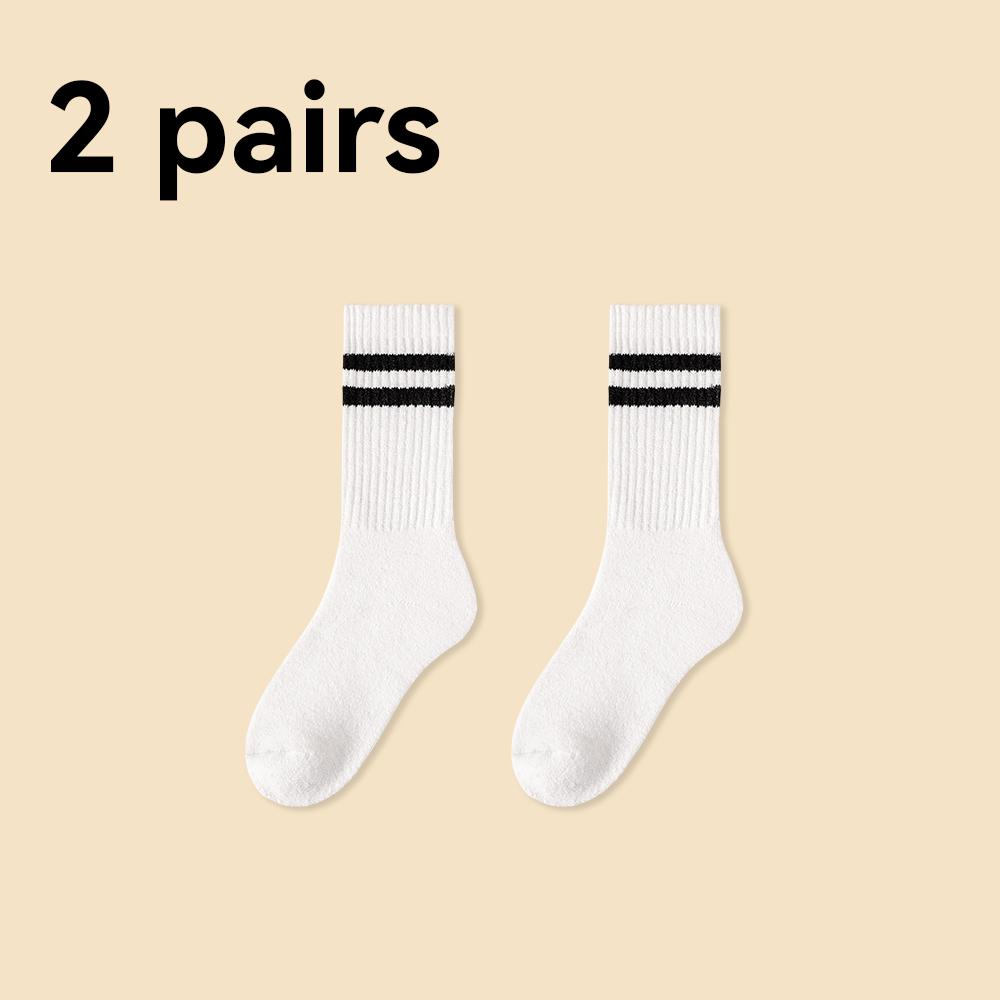 

Kave Women Winter Wool Knit Socks Thick Thermal Solid Color Middle Tube Sock Soft Comfort Against Cold Snow Sock One Size