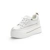 Inner heightening little white shoes new women's shoes low-top versatile muffin thick-soled casual leather single shoes
