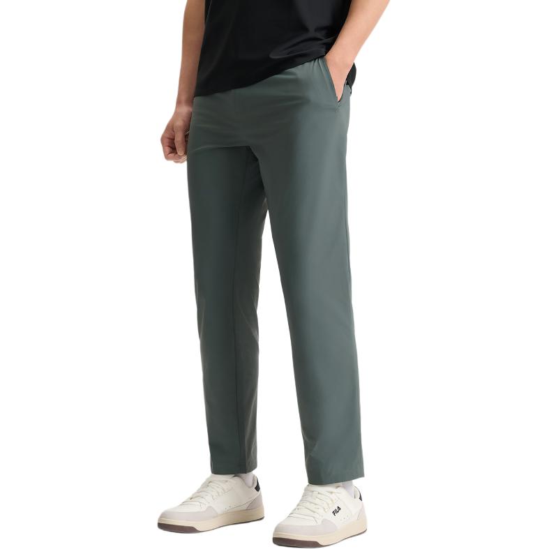 FILA Blue Series Simple Basic Cool Feel Straight Leg Woven Casual Pants Men bottoms Seasonal-Gray F11M522802F-DY
