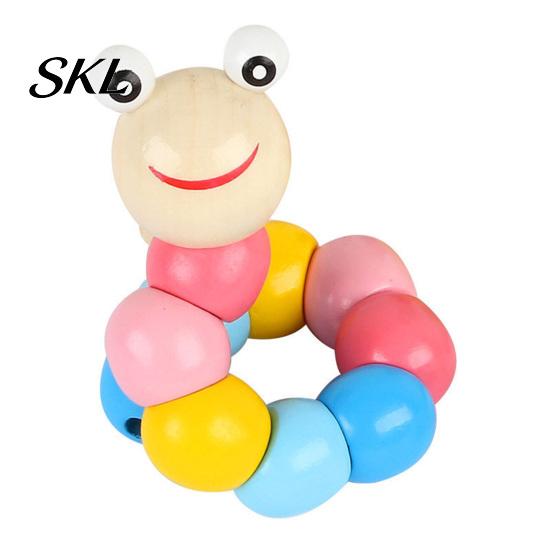 Toddler Caterpillar Toy Kids Wooden Bead Toy, Educational Twisting for Fine Motor Skills, Number Color Preschool Learning Toddlers Toys