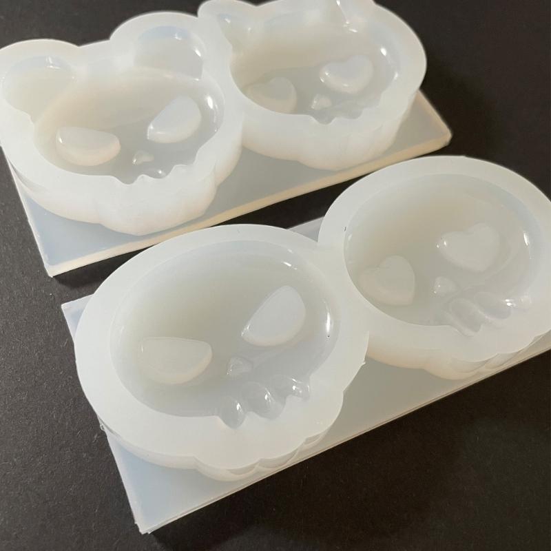 Easy Demold Silicone Skeleton Head Mold Realistic Skull Decorations and Accessories Mould Epoxy Jewelry Making Mould
