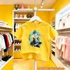 Hatsune Miku New Anime Future Peripheral Collaboration Pure Cotton COS Cartoon Printed Casual Tshirt All Match for Boys Girls