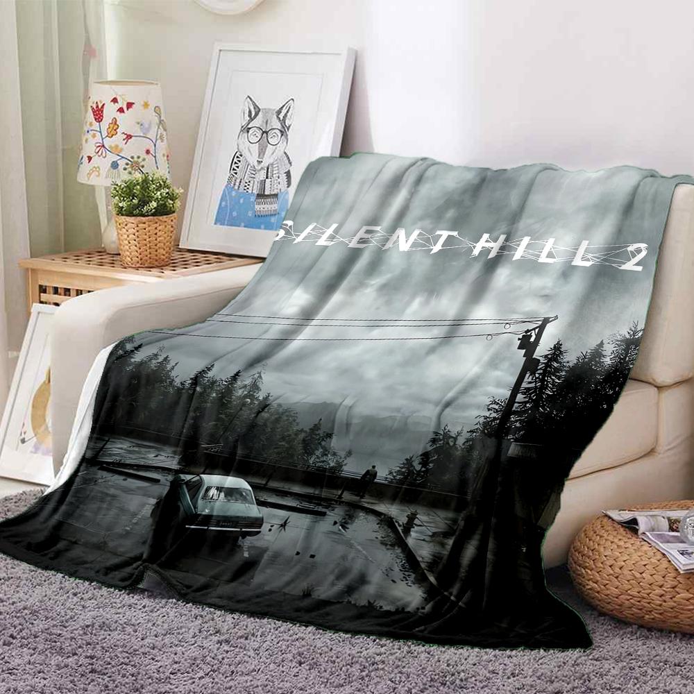 1Pc Silent Hill Mystery Blanket Soft And Comfortable Casual Warm Camping Travel Christmas Halloween Xmas Gift M928743