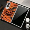 Pumpkin Lantern Ghost Halloween Case For Samsung Galaxy Z Fold 8 Ultra 7 6 5 4 Z Fold8 Fold7 Fold6 Fold5 Luxury Plating Leather Skin Phone Cover