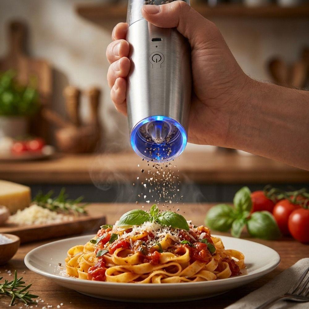 Rechargeable Electric Salt and Pepper Grinder Ceramic Grinding Core Spices Grinder Restaurant