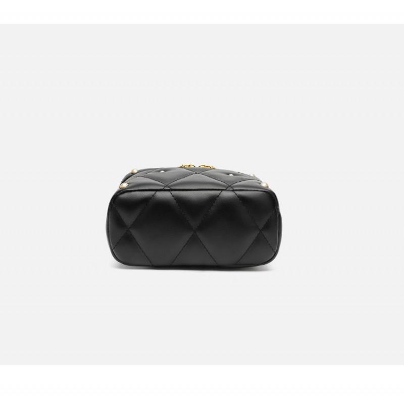Womens PU Leather Crossbody Bag With Chain Strap Square Box Design Minimalist Daily Use Shoulder