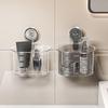 Suction Cup Storage Rack Non-drilling Wall Mounted Container Bathroom Accessories for Shower Kitchens Home Decor