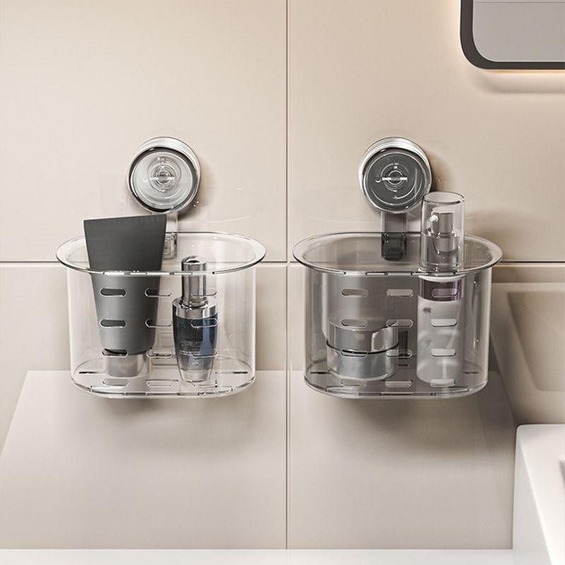Suction Cup Storage Rack Non-drilling Wall Mounted Container Bathroom Accessories for Shower Kitchens Home Decor