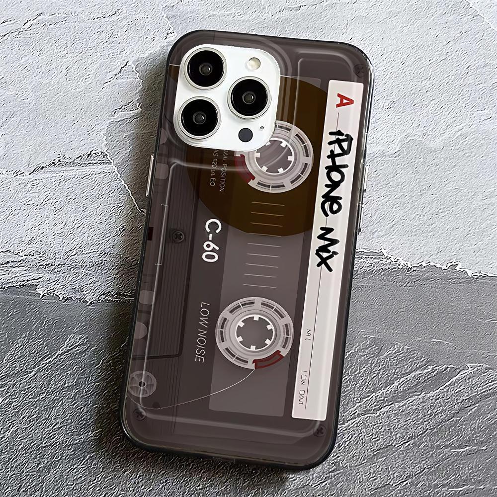 

Personalized Cassette Tape Case For Iphone 15 16 Pro Max 11 12 13 14 Pro Max 7 8 Plus 13 XS XR Soft Clear Phone Case Funda iphone 7Or8
