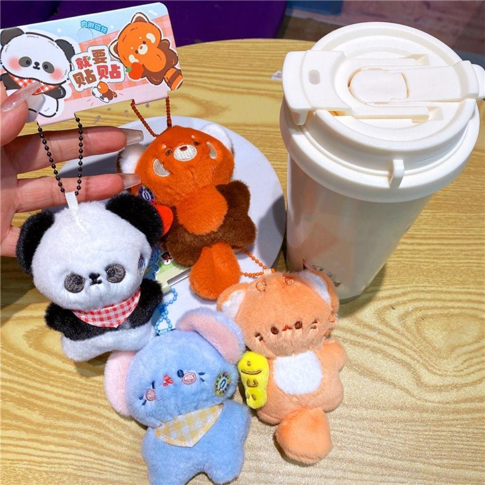 Stuffed Animal Plush Magnetic Keychain Hanging Ornament Stuffed Pendant Holiday Gift