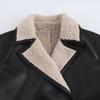 2024 Winter Women's Double-Sided Overcoat with European & American Style, Turn-Down Collar, and Long Sleeves
