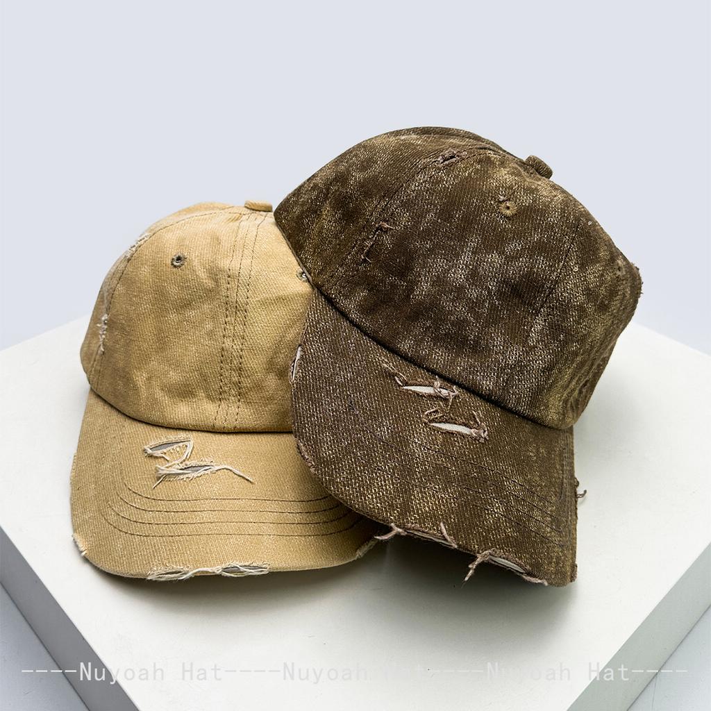 New Men Women Bandhnu Broken Style Solid Baseball Hats Sunshade Street Versatile Distress Peaked Caps Personal Fashion Outdoor