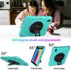 360° drehbare Kinder-Ständer-Tablethülle für iPad Pro11 Air4 Air5 Air3 10. 9. 8. 7. Gen Mini6 Hülle Stoßfest +Schultergurt