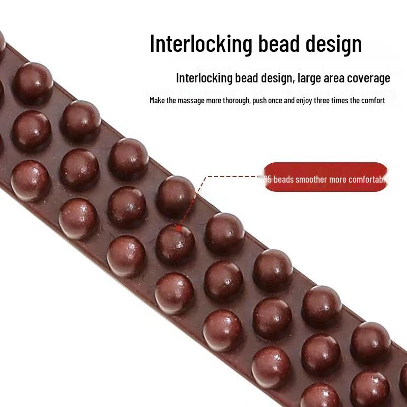 Three-Row 65-Bead Meridian Massage Stick for Whole Body Therapy