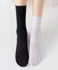 5/10 Pairs Ice Silk Women's Middle Tube Thin Socks Summer Cool Black and White Socks Ice Pile Ladies' Casual Socks