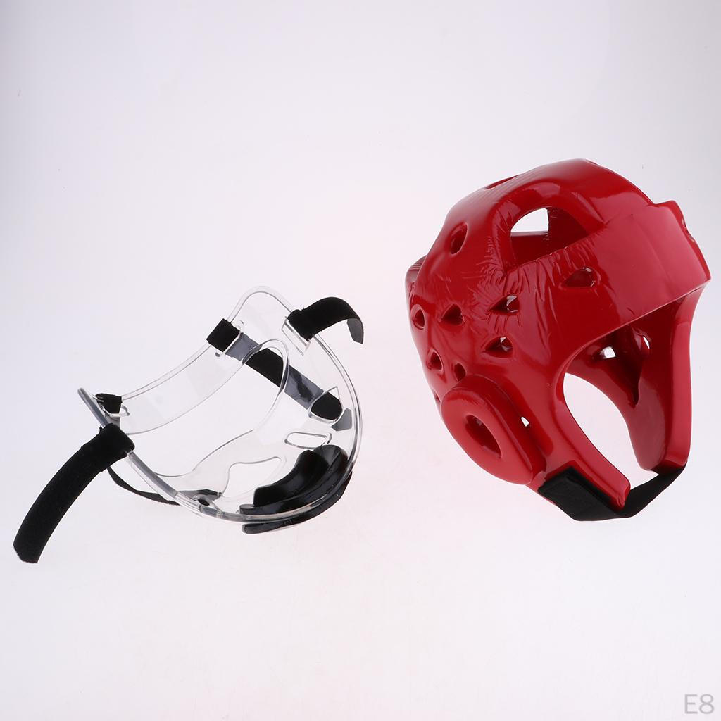Boxing Training Headgear, Performance PU Leather MMA Fighting Sparring Safety Helmet - Choose Color