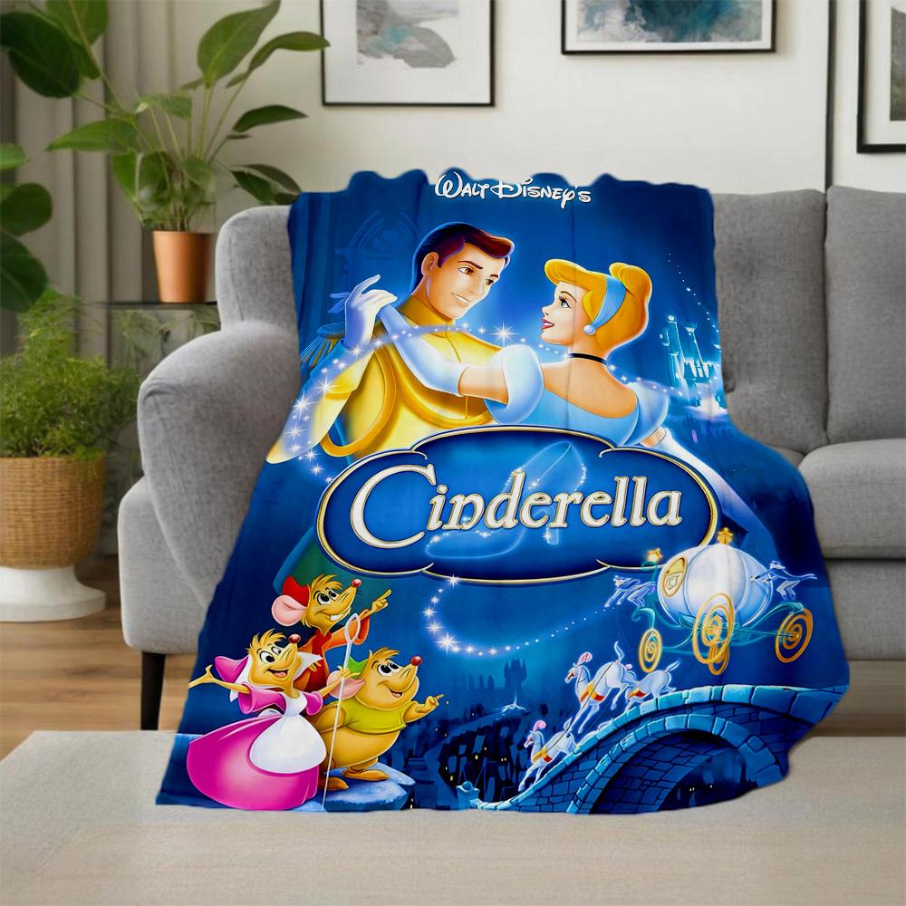1pc, Disney Cinderella Blanket Seasonal Universal Home Decorative Throw Blanket for Room, Gift Idea for Family and Friend, Living Room, Travel