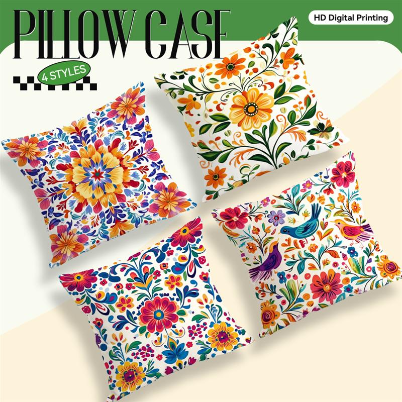Mexican Ethnic Style Cushions Pillowcase Printed Polyester 45x45cm Throw Pillow Cover Decorative Sofa Cushion Pillowslip Decor