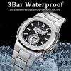 Luxury Men Watch Male Quartz Wristwatch Classic Black Gold Stainless Steel Band Simple Reloj Business Man Sports Calendar Clock