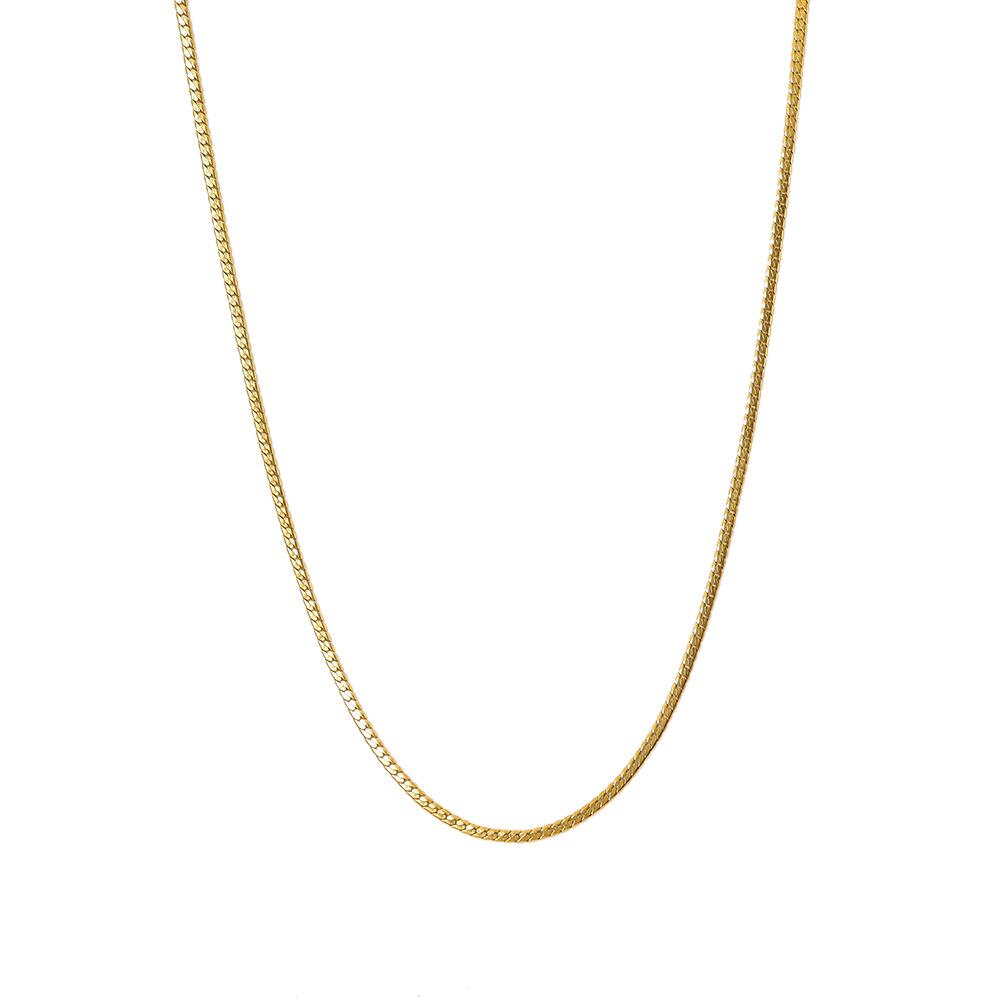 

Позолоченная нержавеющая сталь Wind, тонкая цепочка-змейка, однослойное ожерелье, не выцветающее ожерелье, ювелирные изделия из титановой стали