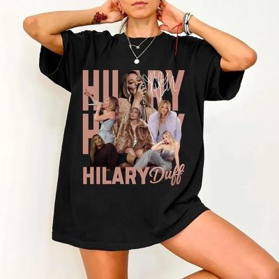 Hilary Duff Graphic Shirt, 90s Bootleg Music Tee, Lizzie McGuire Star Retro Appa