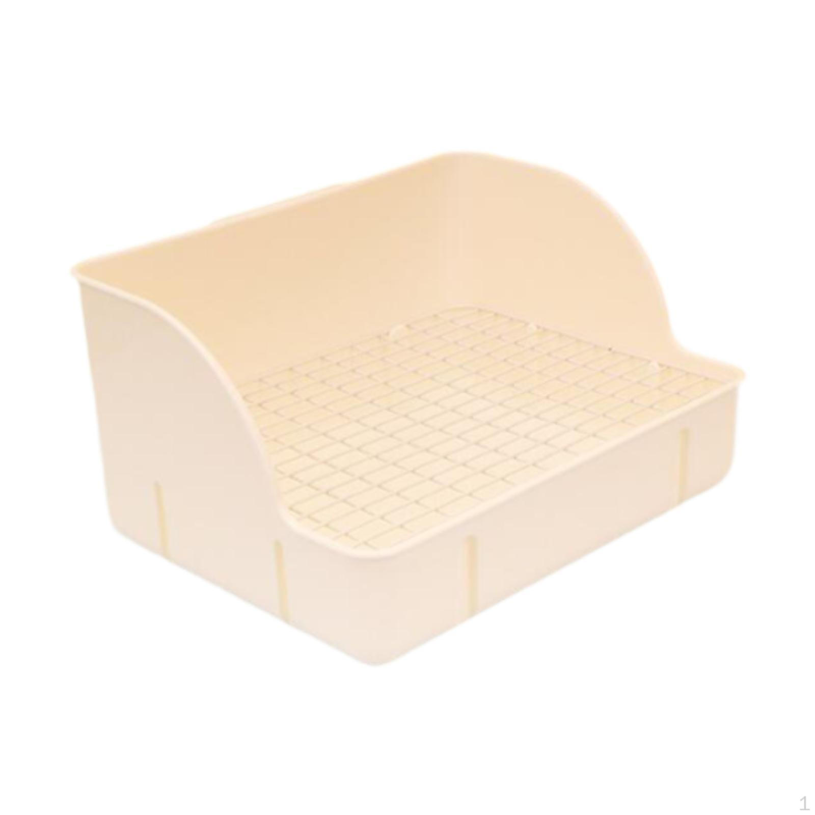 

Кутовий лоток для кроликів, туалетний аксесуар для клітки, для хом яків та щурів бежевий