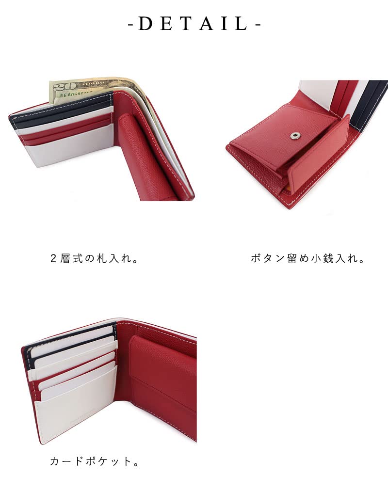 CASTELBAJAC Carne Bifold Wallet, Genuine Leather, Men's and Women's, 32613 (Black)