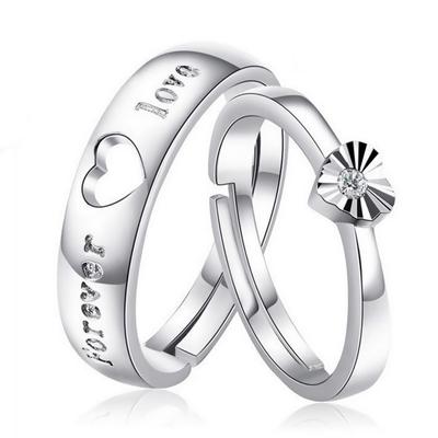 925 Silver Ring Couple Couple Rings Open Ring for Men and Women Jewelry